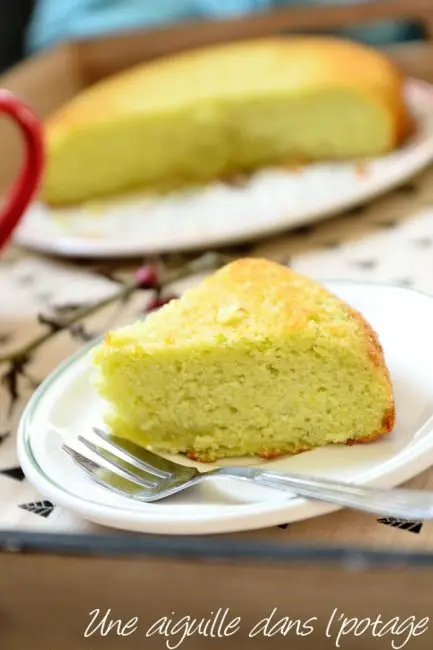 gâteau vert amande orange curaçao tupperware
