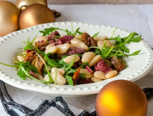 salade tiède de haricots blancs et gésiers de canard