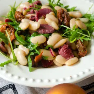 salade de haricots blancs et gésiers de canard