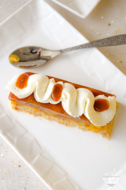 Pommes façon tatin, sablé sésame et chantilly mascarpone de J-F Pantaléon