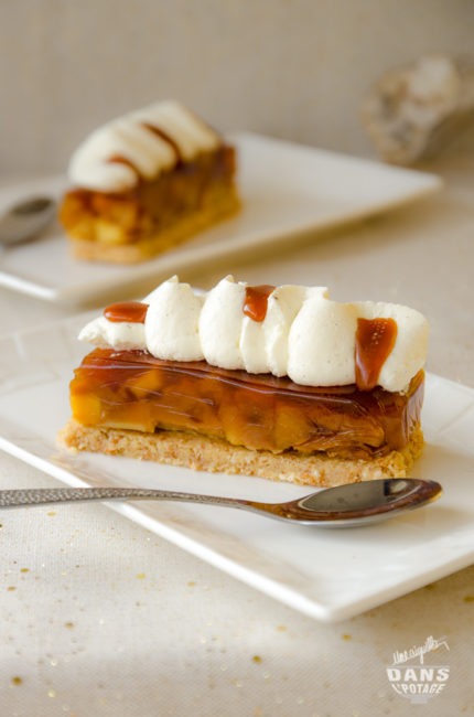 Pommes façon tatin, sablé sésame et chantilly mascarpone de J-F Pantaléon