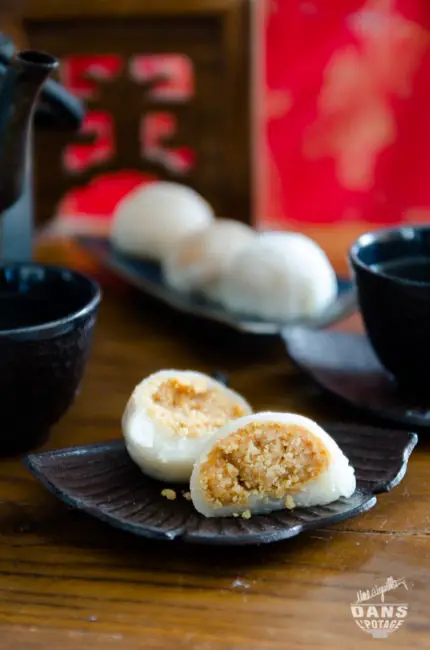 mochi cacahuète pâtisserie japonaise à la farine de riz gluant