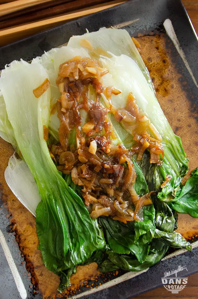 pak choy sauté gingembre et ail