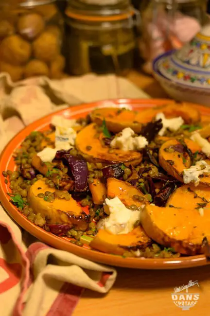 butternut rôtie lentilles gorgonzola d'Ottolenghi