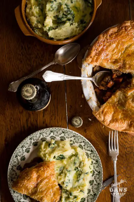 tourte irlandaise au boeuf et à la bière brune