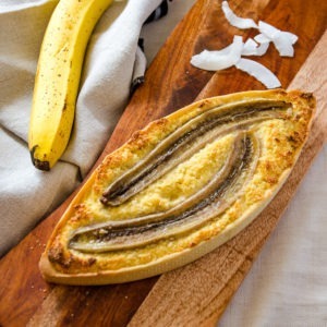 tarte banane noix de coco