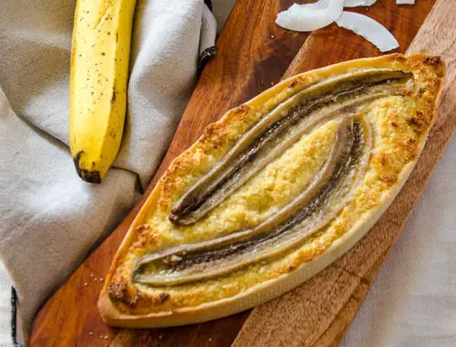 tarte banane noix de coco