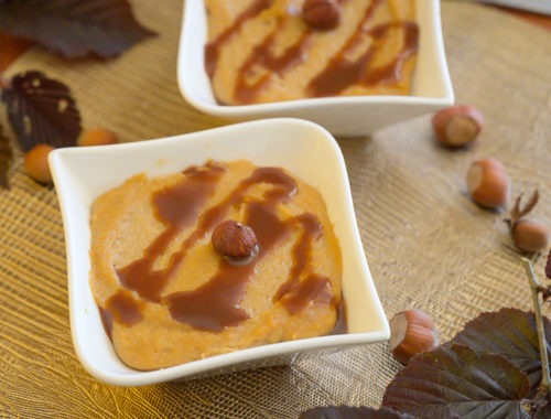 dessert semoule au lait et purée de noisettes