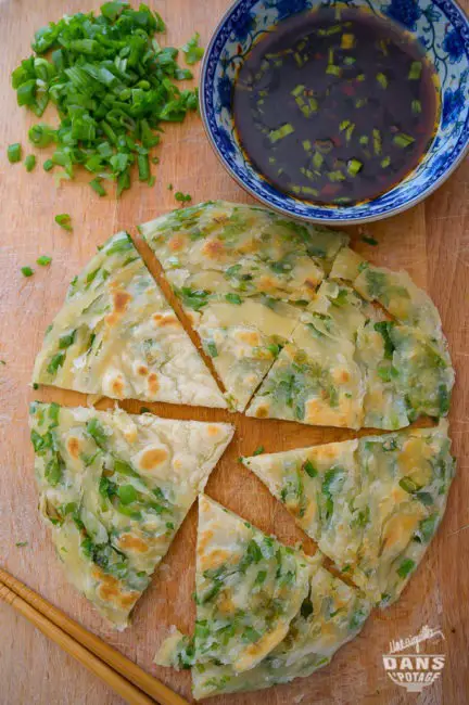 crêpe chinoise aux oignons verts