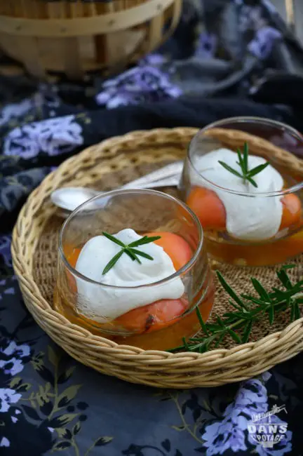 abricots poêlés romarin mascarpone