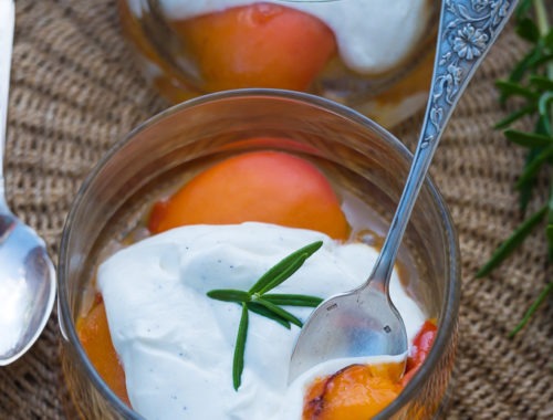 abricots poêlés romarin mascarpone