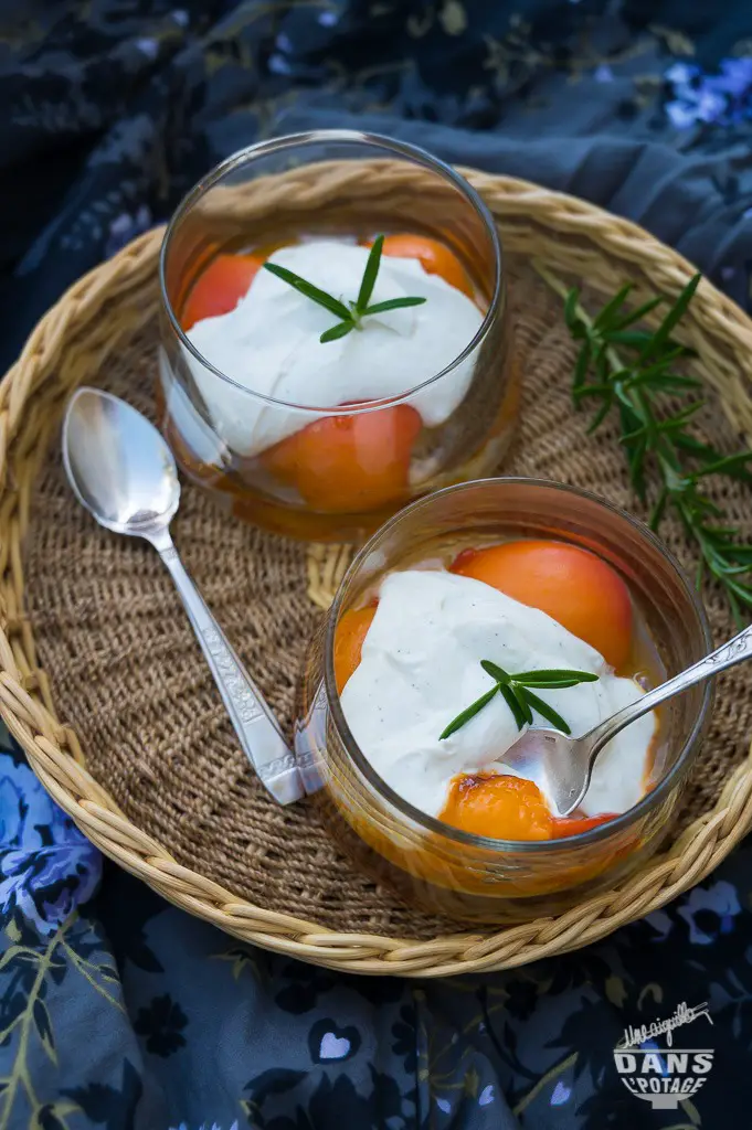 abricots poêlés romarin mascarpone