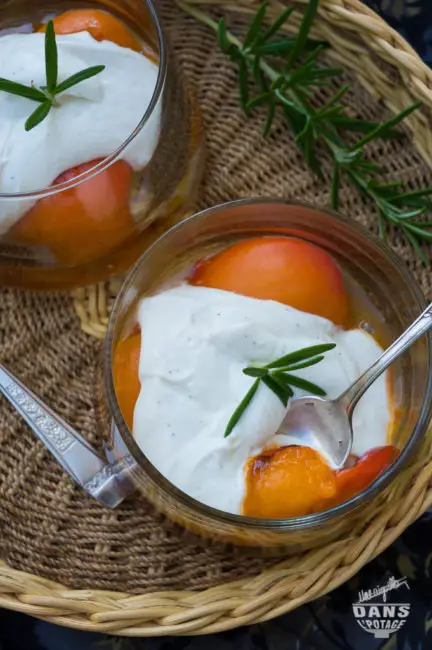 abricots poêlés romarin mascarpone