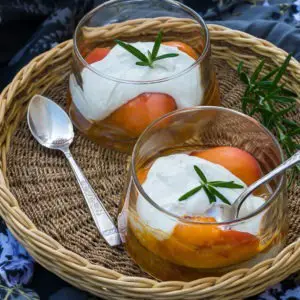 abricots poêlés romarin mascarpone