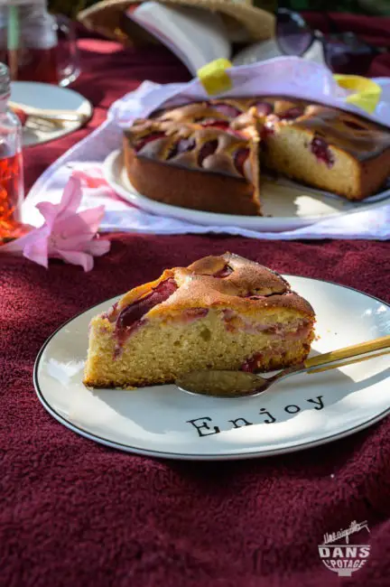 gâteau épicé aux prunes et au miel