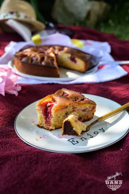 gâteau épicé aux prunes et au miel