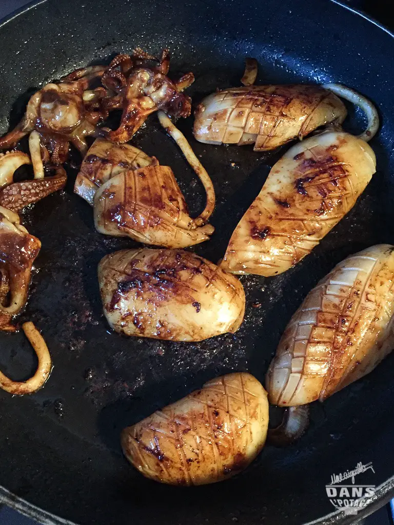 seiche grillée à la japonaise