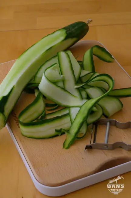 tagliatelles de concombre 