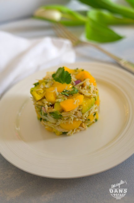 timbale de crabe mangue avocat