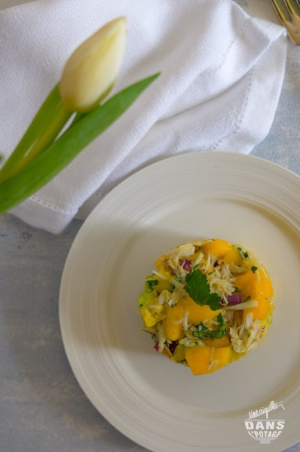 timbale de crabe mangue avocat