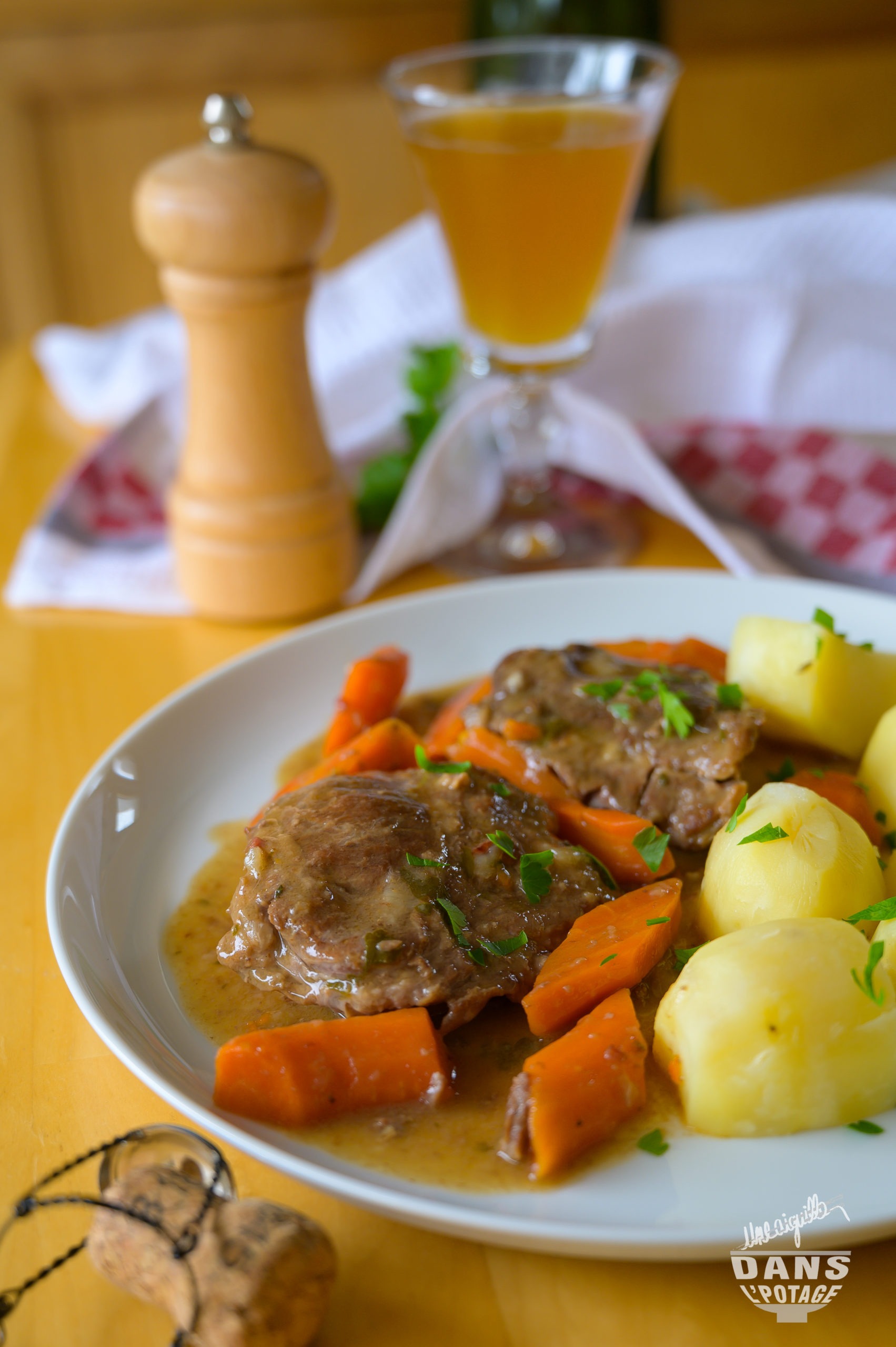 cider pork cheeks