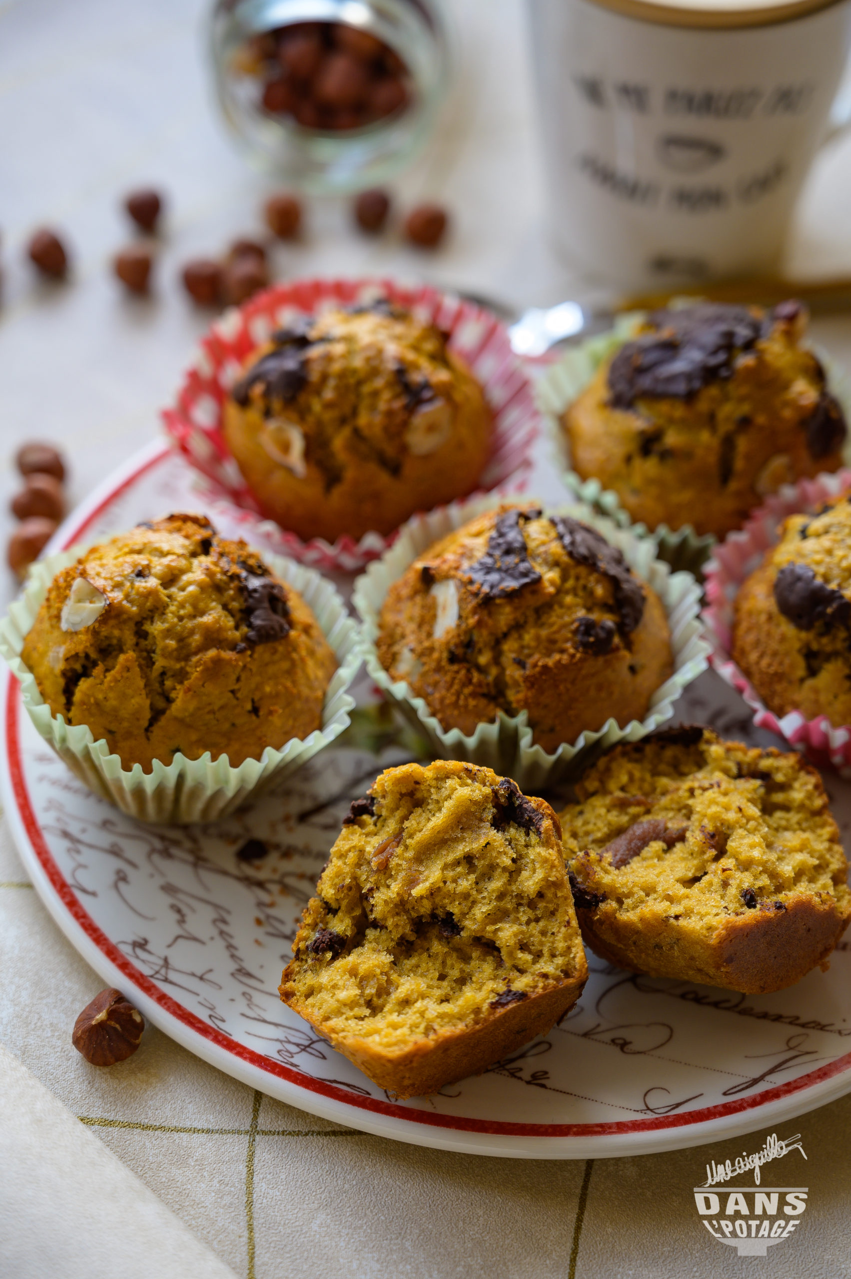 muffins IG bas noisette chocolat