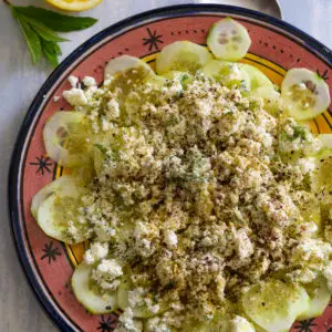 salade concombre feta zaatar