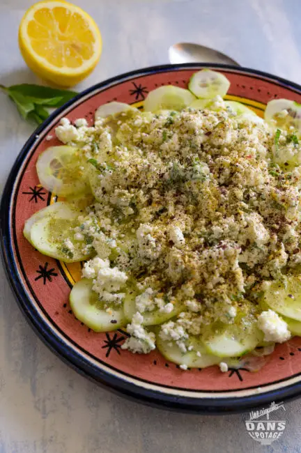 salade concombre feta zaatar 