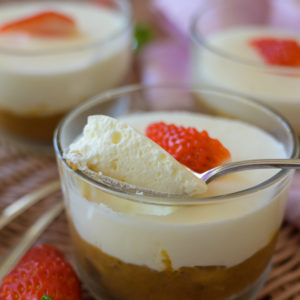 verrine rhubarbe fraise orgeat