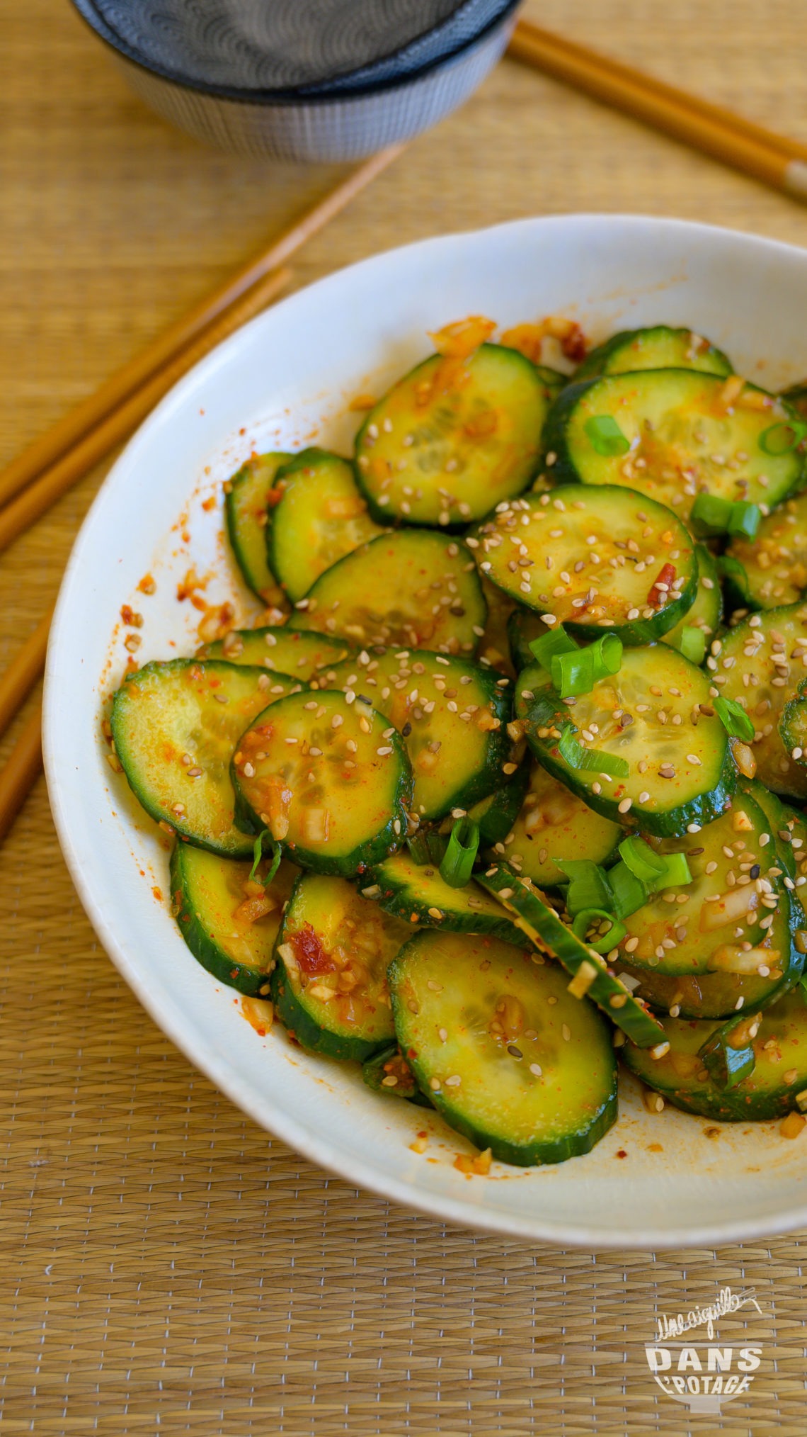 oi muchim salade de concombre coréenne