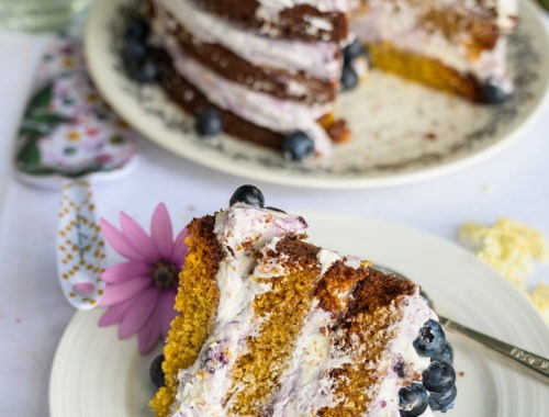 naked cake noisette myrtille