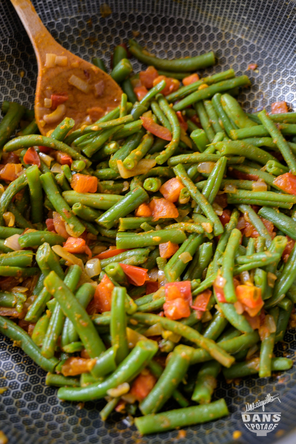 poêlé de haricots verts au curry