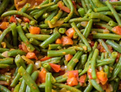 poêlé de haricots verts au curry