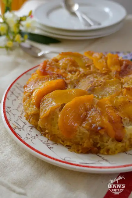 gâteau sans gluten tapioca pêche