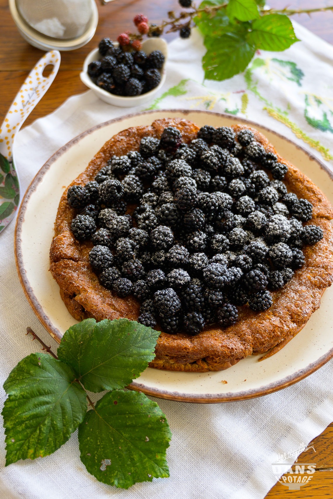 gâteau châtaigne mûres