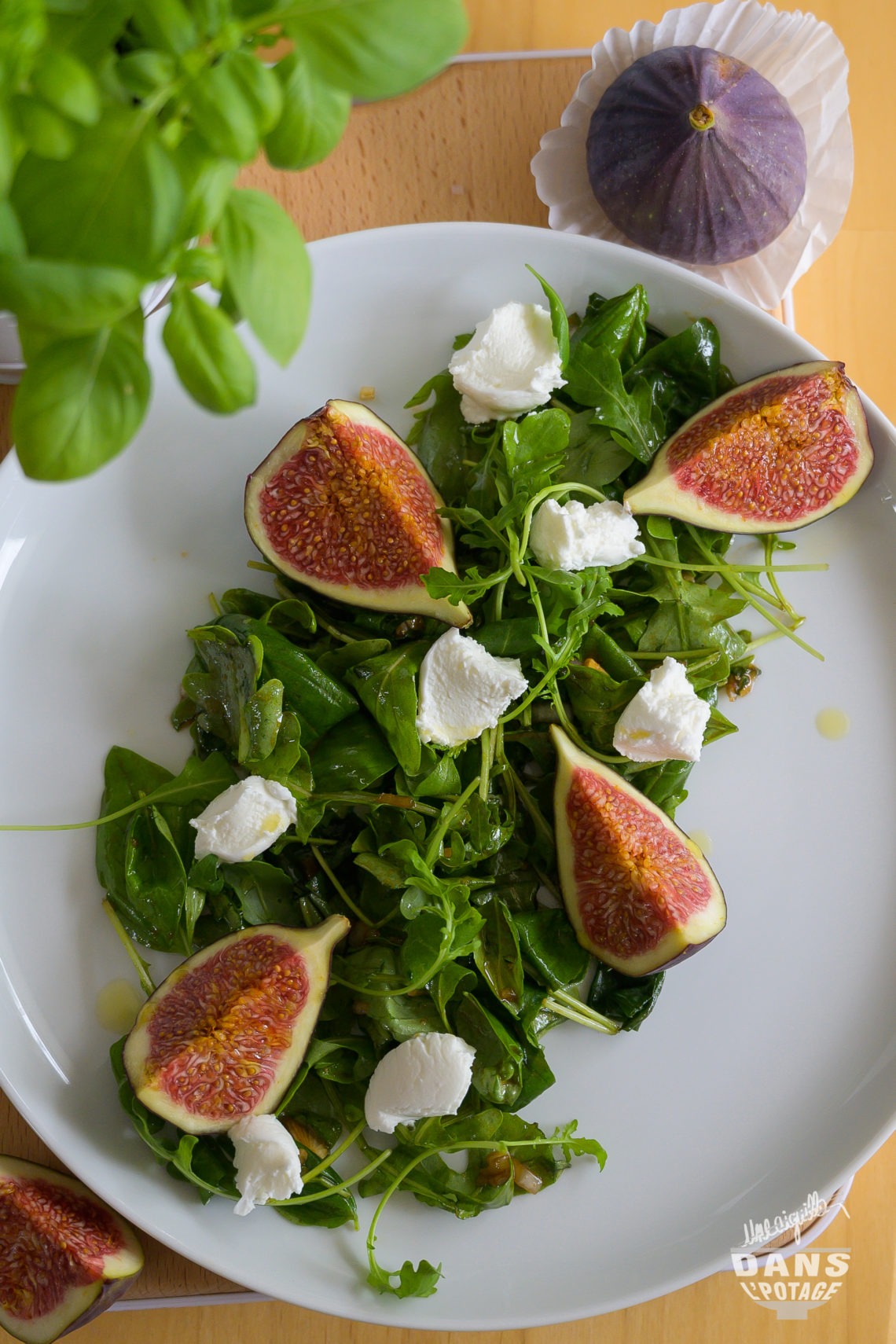 figues roquette basilic chèvre Ottolenghi