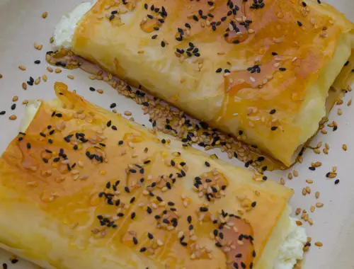 feuilleté feta miel sésame