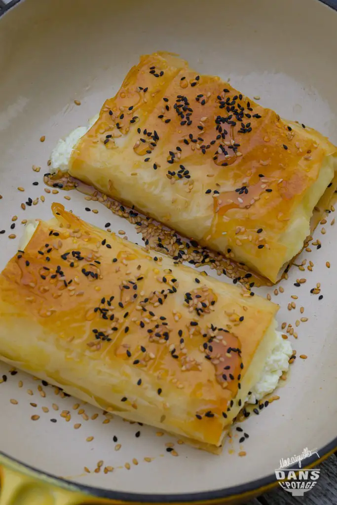 feuilleté feta miel sésame