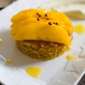 moelleux sarrasin mangue cardamome crème safran
