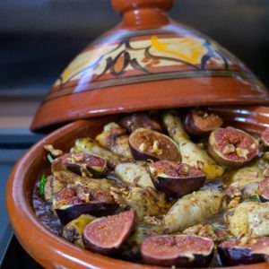 tajine de poulet figues et noix