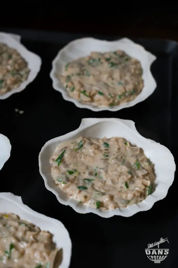 coquilles bardes de St Jacques 