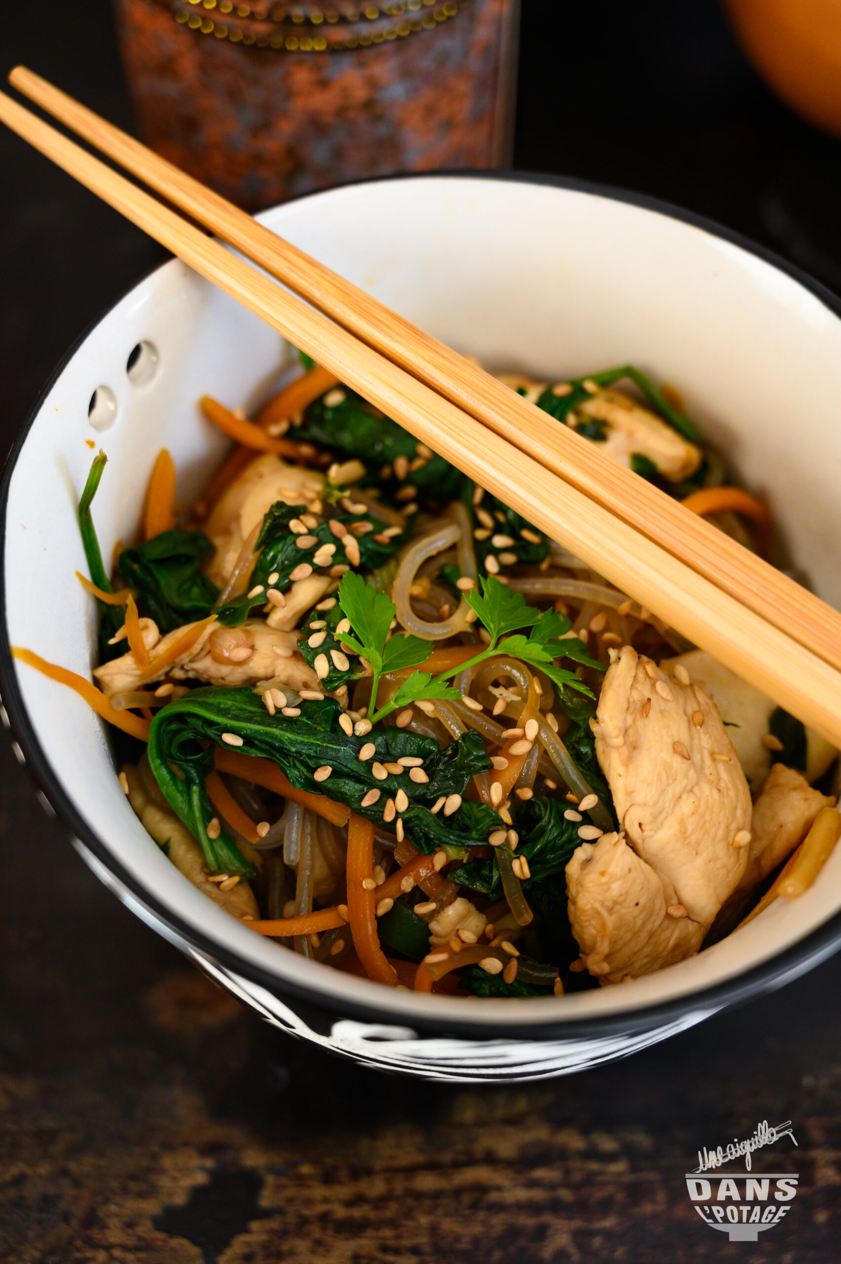 Nouilles soba au céleri et shiitake