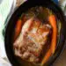 rôti porc miel carottes échalotes