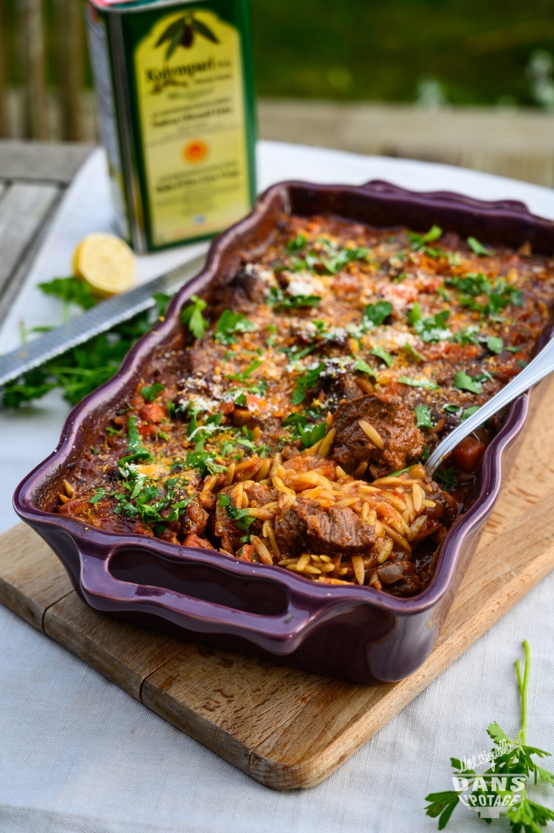 giouvetsi ragoût de viande et orzo