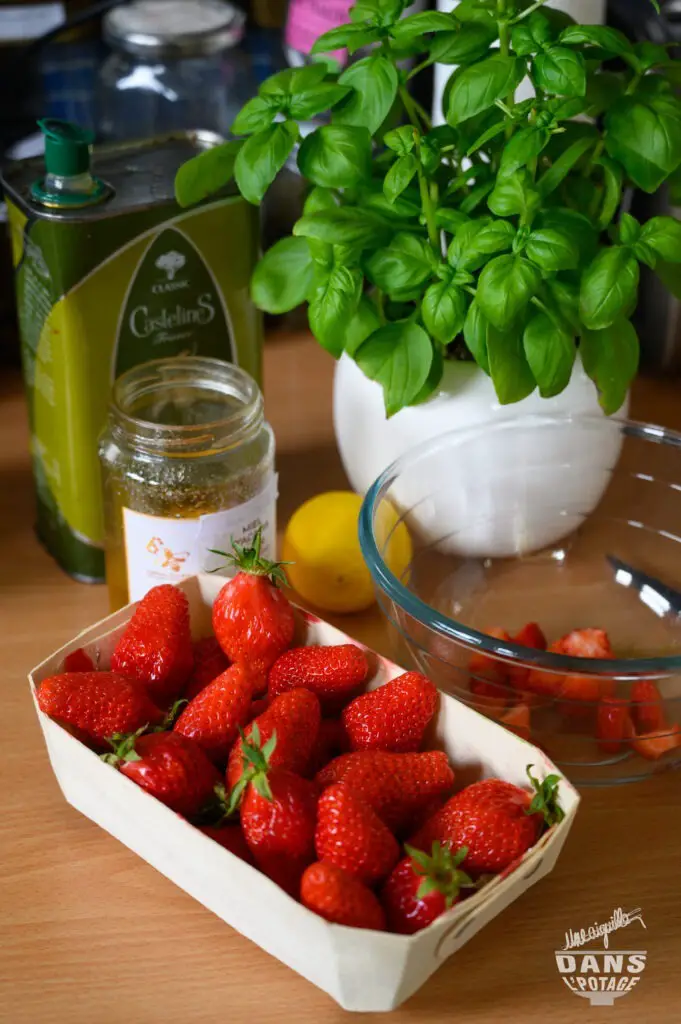 salade de fraises au basilic Alain Ducasse