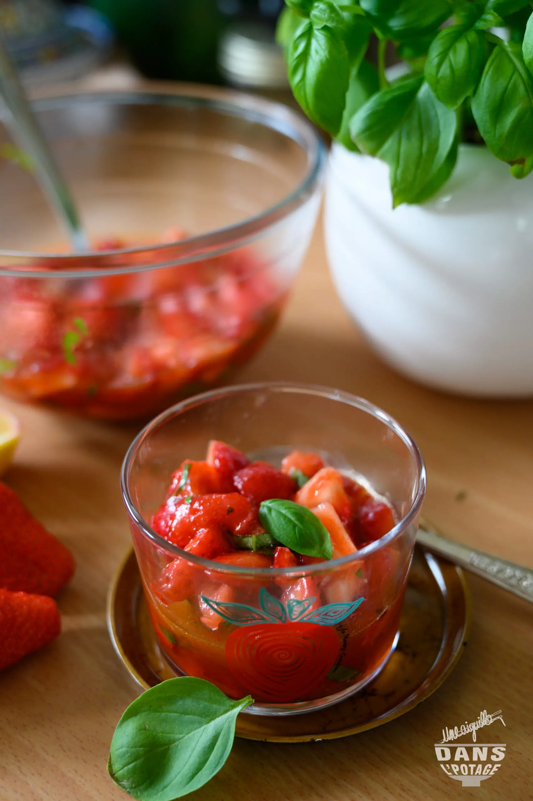 salade de fraises basilic Ducasse