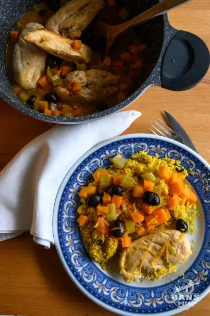 recette simple poulet à l'orange olives