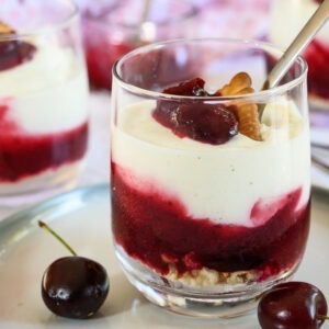 verrine cerise fromage blanc