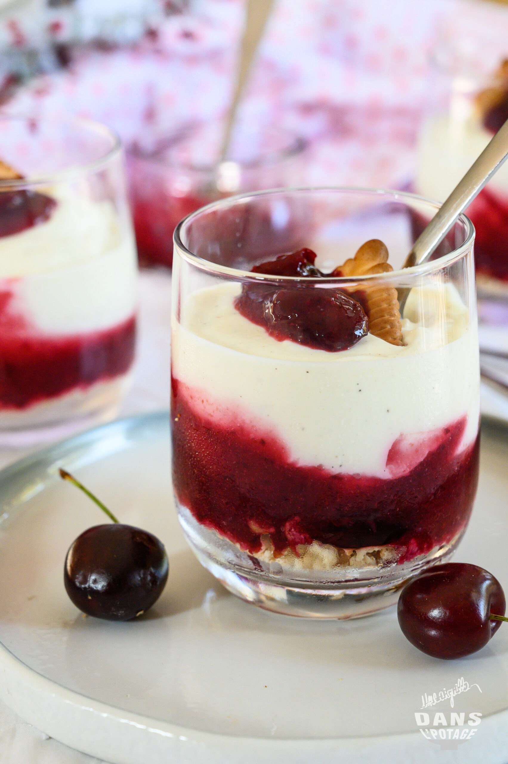 verrine cerise fromage blanc