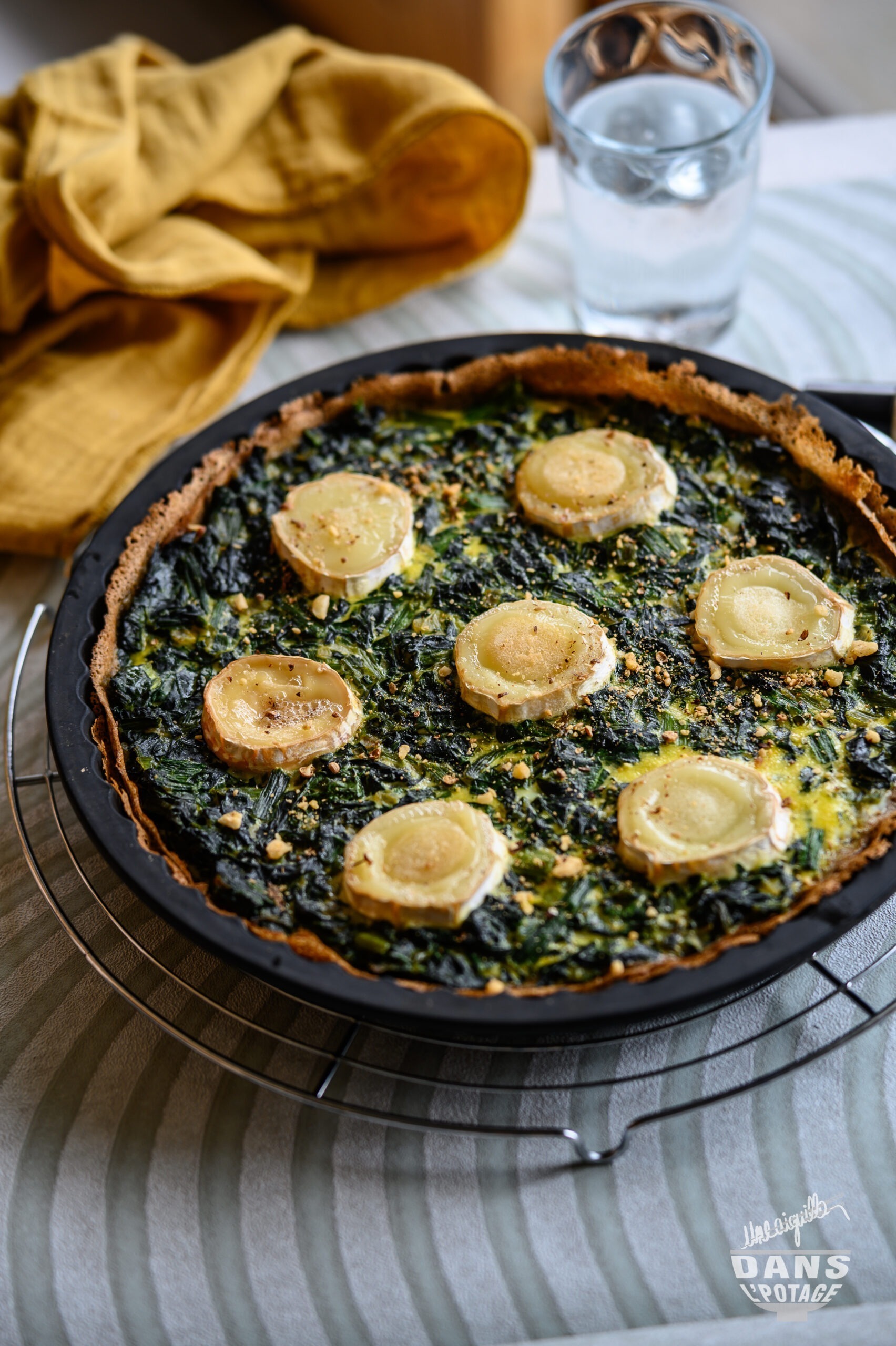 Tarte crêpes blé noir épinard chèvre